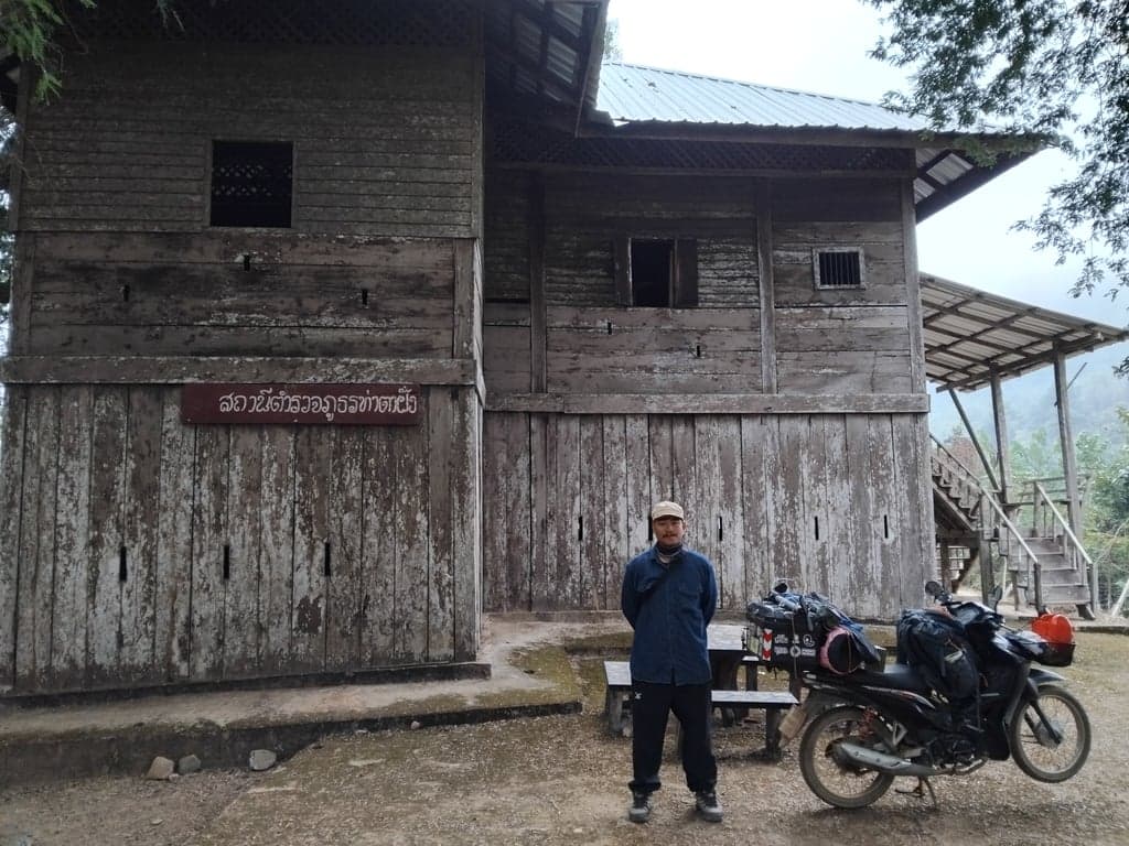 The historic Old Station House at Tha Ta Fang, Mae Sariang, originally built in 1901 for protection from bandits.