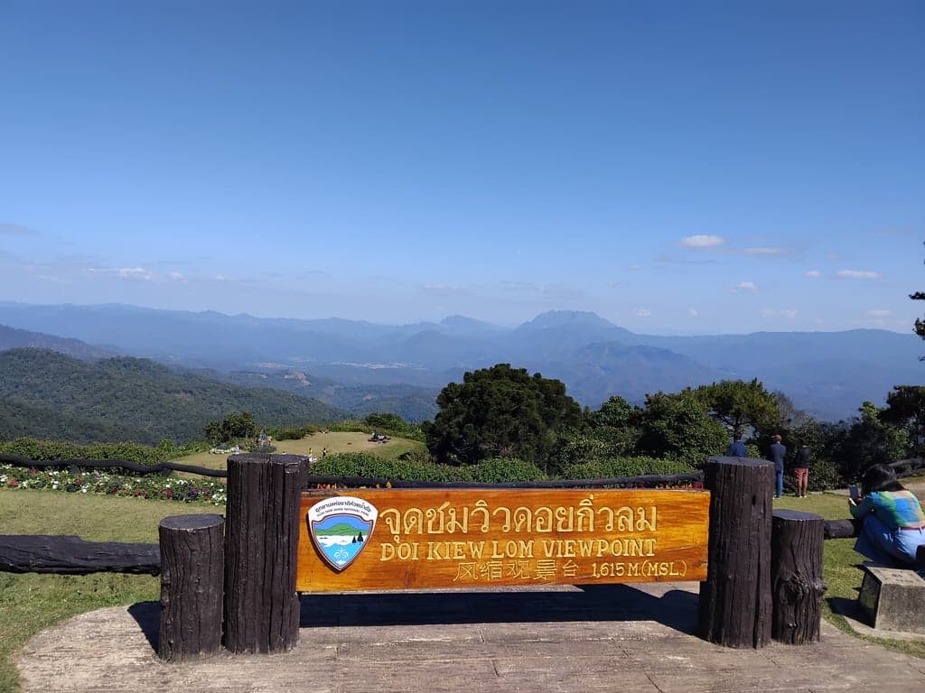 A view from Doi Kiew Lom Viewpoint in Huai Nam Dang National park covered areas of Chiang Mai and Mae Hong Son, at an altitude of 1,615 meters.